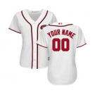 Women's Washington Nationals Customized White Home Cool Base Custom Jersey