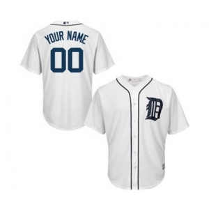 Youth Detroit Tigers White Custom Cool Base Baseball Baseball Jersey