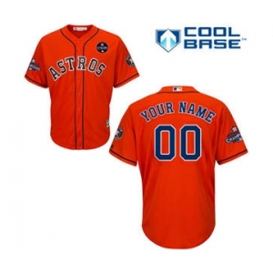 Youth Houston Astros Orange Cool Base 2017 World Series Bound Customized Stitched Baseball Jersey