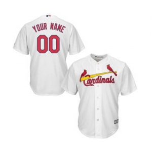 Youth St. Louis Cardinals White Custom Cool Base Baseball Baseball Jersey