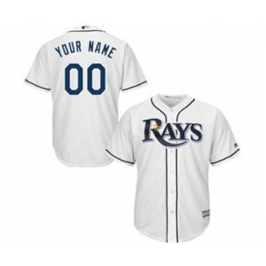 Youth Tampa Bay Rays White Custom Cool Base Baseball Baseball Jersey