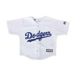 Toddler Los Angeles Dodgers Majestic Official Cool Base Customized Jersey - White