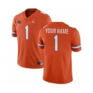 Men's Florida Gators Custom Name Orange NCAA Football Game Jersey