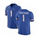 Men's Florida Gators Custom Name Royal NCAA Football Game Jersey