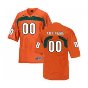 Men's Miami Hurricanes Custom Name Number Jersey Orange NCAA 19-20