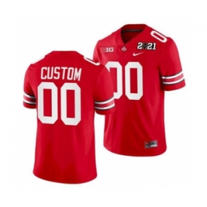 Men's Ohio State Buckeyes Custom 2021 Sugar Bowl Jersey Scarlet Playoff Home