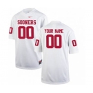 Men's Oklahoma Sooners Jersey Custom Name Number White Stitched NCAA