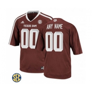 Men's Texas A&M Aggies Custom Name Number Jersey NCAA Scarlet 19-20