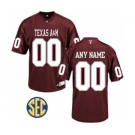 Men's Texas A&M Aggies Custom Name Number Red NCAA 19-20 Jersey