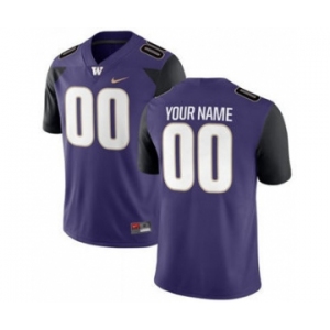 Men's Washington Huskies Custom Name Number Jersey Purple NCAA