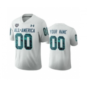 Men's White Custom Jersey 2020 All-America Football Game