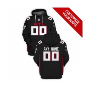 Men's Atlanta Falcons Active Player Custom 2021 Black Pullover Football Hoodie