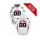 Men's Atlanta Falcons Active Player Custom 2021 White Pullover Football Hoodie