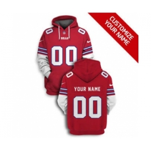 Men's Buffalo Bills Active Player Custom 2021 Red Pullover Football Hoodie