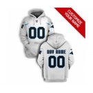 Men's Carolina Panthers Active Player Custom 2021 All White Pullover Football Hoodie