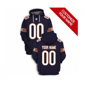 Men's Chicago Bears Active Player Custom 2021 Navy Pullover Football Hoodie