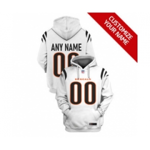 Men's Cincinnati Bengals Active Player Custom 2021 White Pullover Football Hoodie