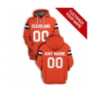 Men's Cleveland Browns Active Player Custom 2021 Orange Pullover Football Hoodie