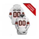 Men's  Cleveland Browns Active Player Custom 2021 White 1946 Collection Pullover Football Hoodie