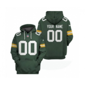 Men's Green Bay Packers Active Player Custom 2021 Green Pullover Football Hoodie 2