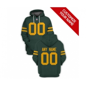 Men's Green Bay Packers Active Player Custom 2021 Green Pullover Football Hoodie