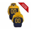 Men's Green Bay Packers Active Player Custom 2021 Navy Yellow Pullover Football Hoodie