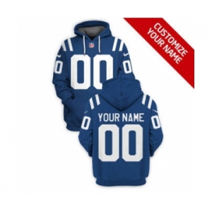Men's Indianapolis Colts Active Player Custom 2021 Blue Pullover Football Hoodie