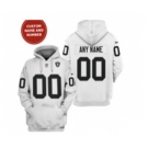 Men's Las Vegas Raiders Active Player Custom 2021 White Pullover Football Hoodie