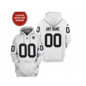 Men's Las Vegas Raiders Active Player Custom 2021 White Pullover Football Hoodie
