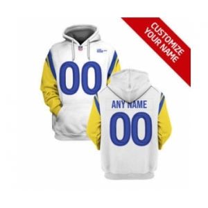 Men's Los Angeles Rams Active Player Custom 2021 White Pullover Football Hoodie