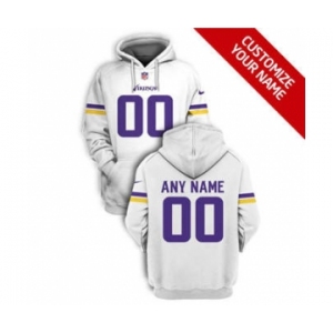 Men's Minnesota Vikings Active Player Custom 2021 White Pullover Football Hoodie