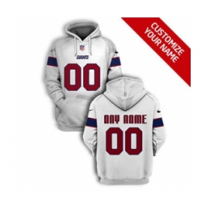 Men's New York Giants Active Player Custom 2021 White Pullover Football Hoodie