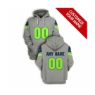 Men's Seattle Seahawks Active Player Custom 2021 Gray Pullover Football Hoodie