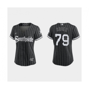 Women Chicago White Sox Jose Abreu Black 2021 City Connect Replica Jersey