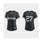 Women Chicago White Sox Lucas Giolito Black 2021 City Connect Replica Jersey