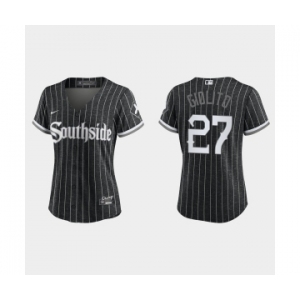 Women Chicago White Sox Lucas Giolito Black 2021 City Connect Replica Jersey