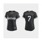 Women Chicago White Sox Tim Anderson Black 2021 City Connect Replica Jersey
