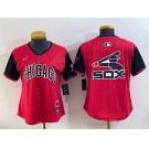 Women's Chicago White Sox Team Big Logo Red Black 2025 City Connect Limited Stitched Baseball Jersey