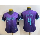 Women's Arizona Diamondbacks #4 Ketel Marte Purple 2025 City Connect Limited Stitched Baseball Jersey