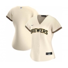 Women's Milwaukee Brewers Home 2020 Baseball Team Jersey Cream