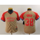 Women's Cleveland Guardians #38 Steven Kwan Cream 2024 All Star Limited Stitched Jersey