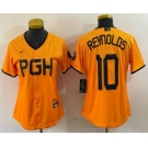 Women's Pittsburgh Pirates #10 Bryan Reynolds Yellowd 2023 City Connect Stitched Jersey