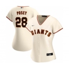 Women's San Francisco Giants #28 Buster Posey Home 2020 Baseball Player Jersey Cream