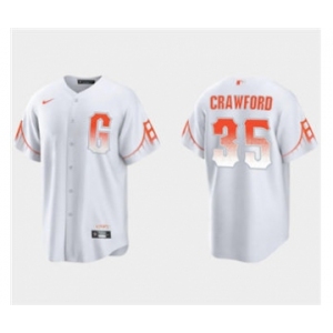 Women's San Francisco Giants #35 Brandon Crawford White City Connect Cool Base Stitched Baseball Jersey