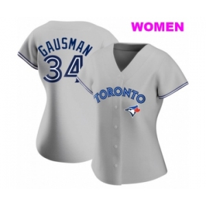WOMEN'S TORONTO BLUE JAYS #34 KEVIN GAUSMAN GRAY ROAD JERSEY