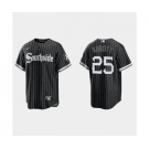 Youth Chicago White Sox #25 Jim Abbott 2021 City Connect Replica Black Jersey