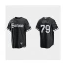 Youth Chicago White Sox #79 Jose Abreu 2021 City Connect Replica Black Jersey