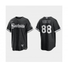 Youth Chicago White Sox #88 Luis Robert 2021 City Connect Replica Black Jersey