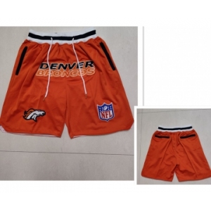 Men's Denver Broncos Orange Just Don Shorts