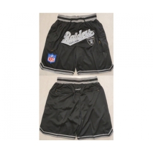 Men's Las Vegas Raiders Black Shorts (Run Small)